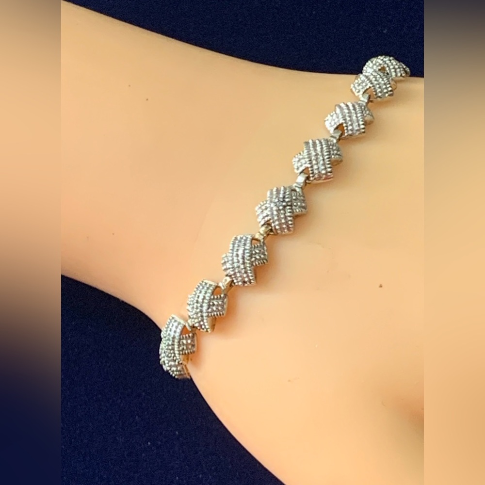 Vintage FAS Italy Sterling Silver Bracelet  7 1/4 “